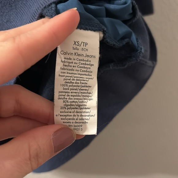 Calvin Klein Jeans two material top size XS - Picture 4 of 5